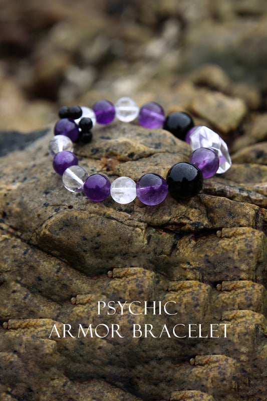 Obsidian, Amethyst and Smoky Quartz jewelry for mindful travel