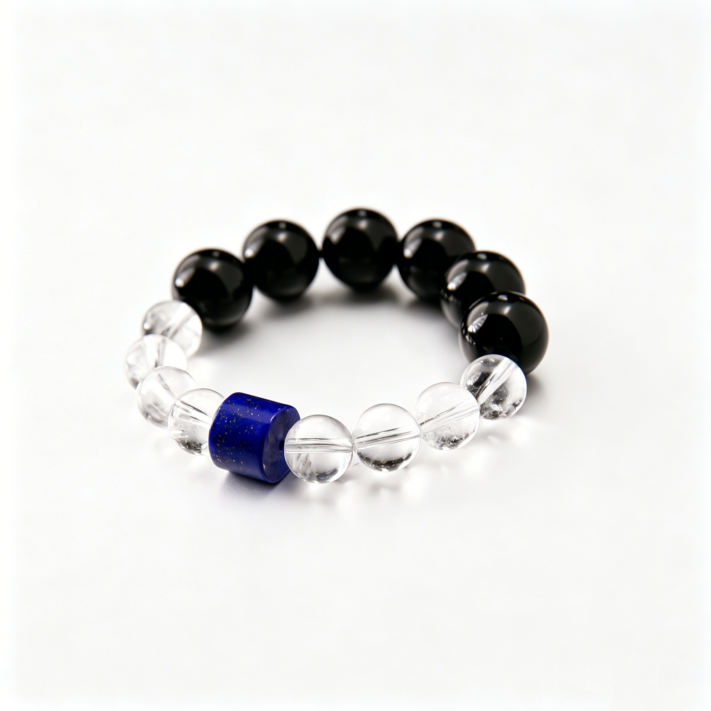 [AA-260039] Truth Seeker’s Protection  Obsidian & Clear Quartz & Lapis Lazuli  Vitality & Balance