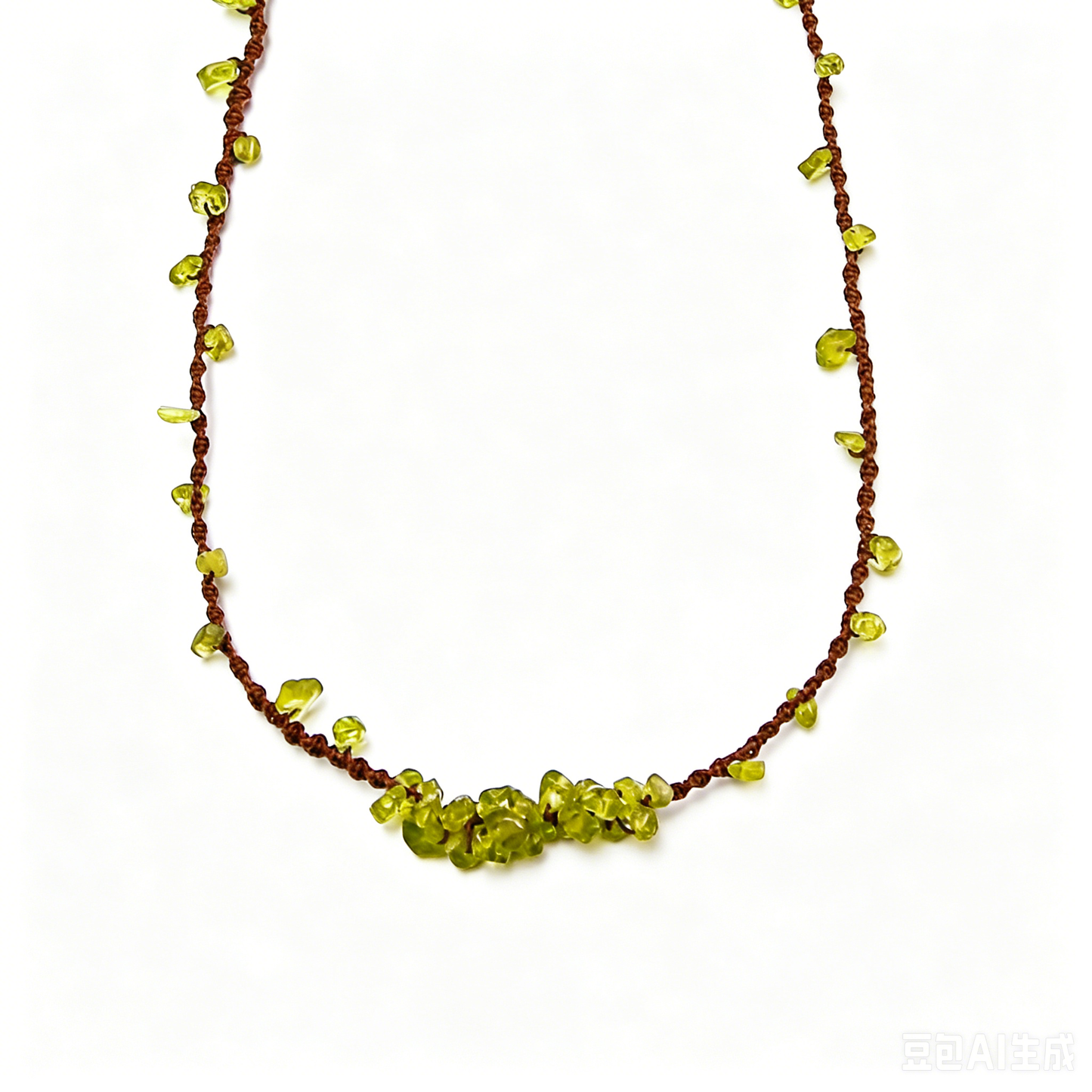 [AB-260043] The Ivy Weave: Verdant Versatility（Necklace / Bracelet）Handmade DIY  Peridot