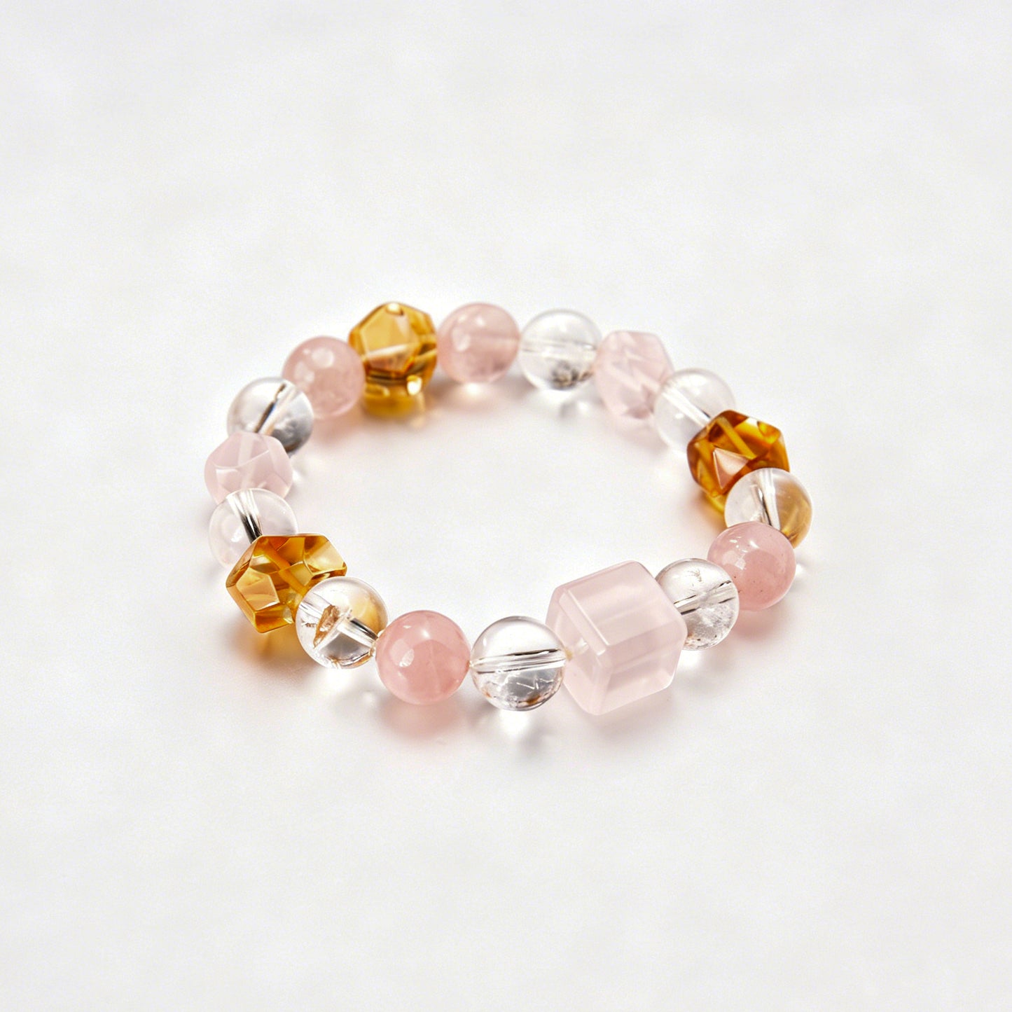 [AA-260005] Venusian Bloom: Love & Joy  Rose Quartz & Clear Quartz & Citrine Love & Relationships