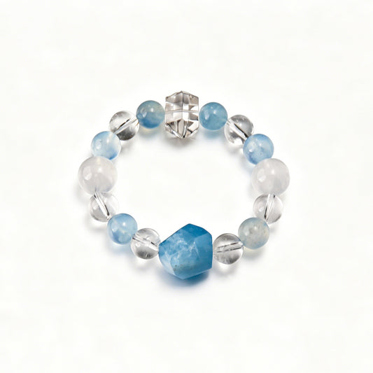 [AA-260023] High Priestess Intuition Communication & Truth  Moonstone & Aquamarine