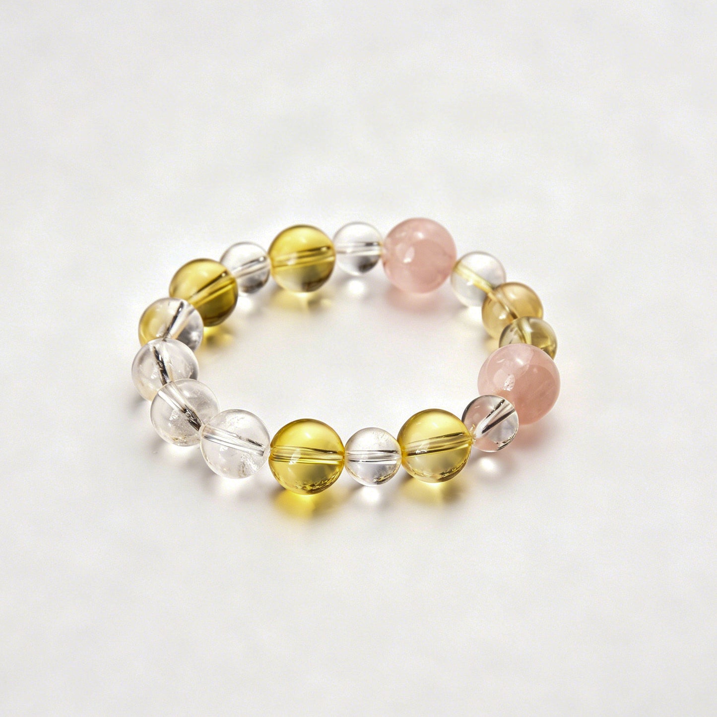 [AA-260008] The Abundance Duo Citrine & Clear Quartz & Rose Quartz Wealth & Career