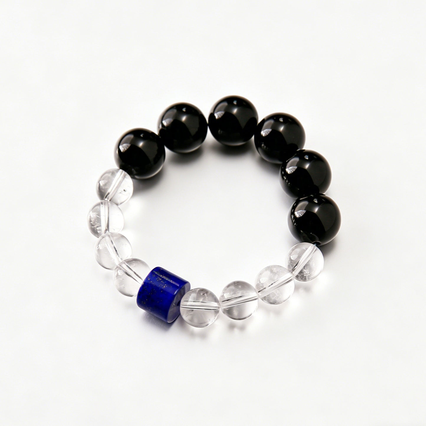 [AA-260039] Truth Seeker’s Protection  Obsidian & Clear Quartz & Lapis Lazuli  Vitality & Balance