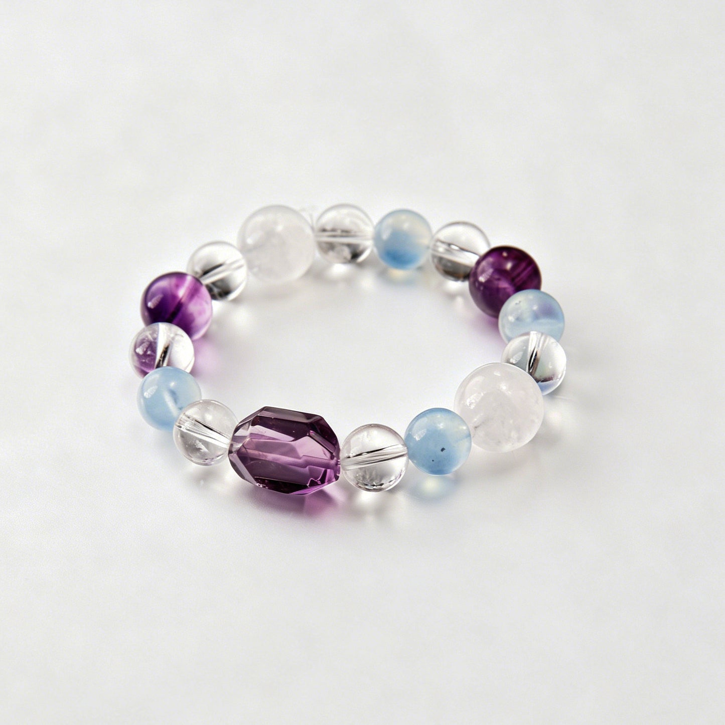 [AA-260026] Mystic Muse: Creativity Flow  Moonstone & Aquamarine & Amethyst & Clear Quartz