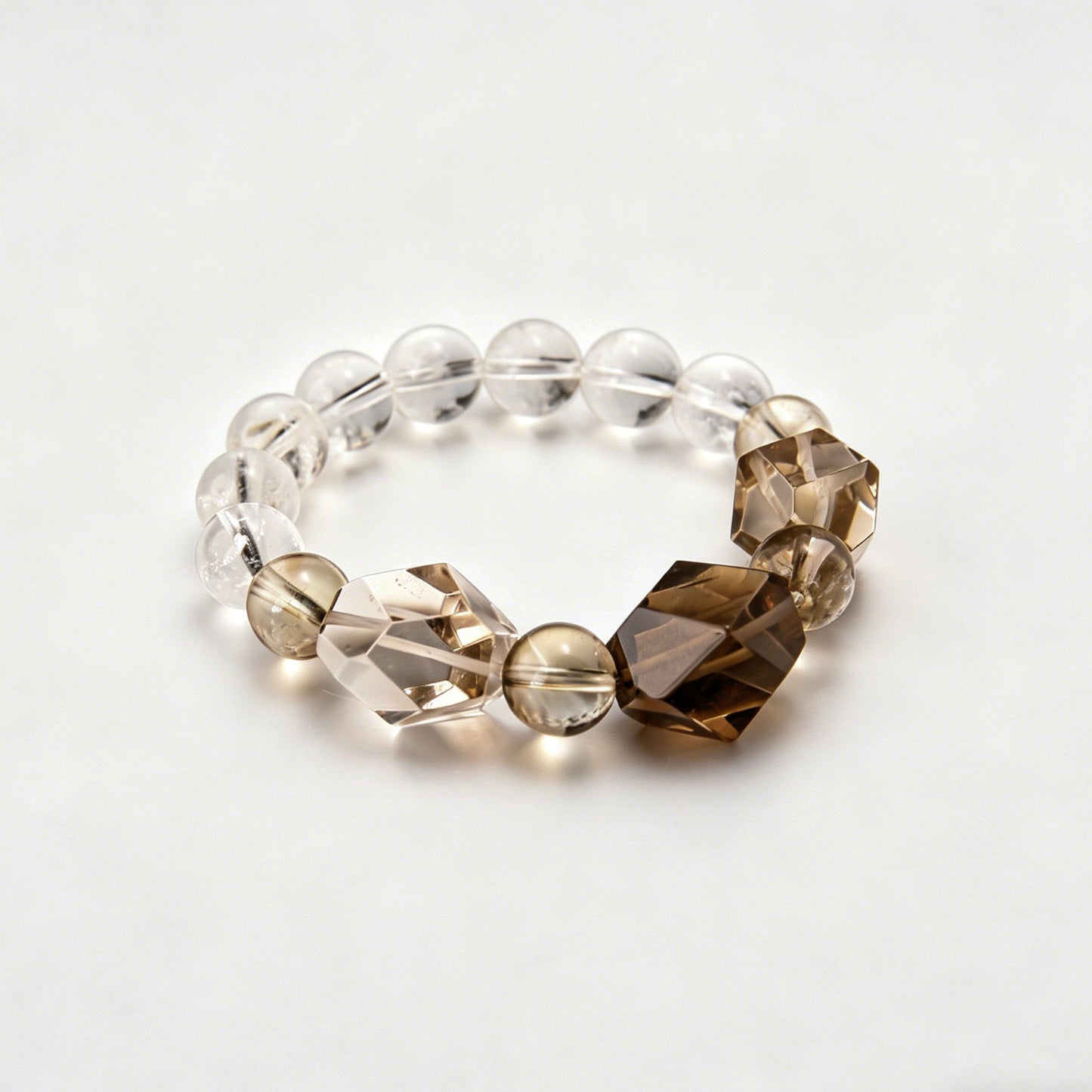 [AA-260031] The Stabilize Smoky Quartz & Clear Quartz Emotional Balance