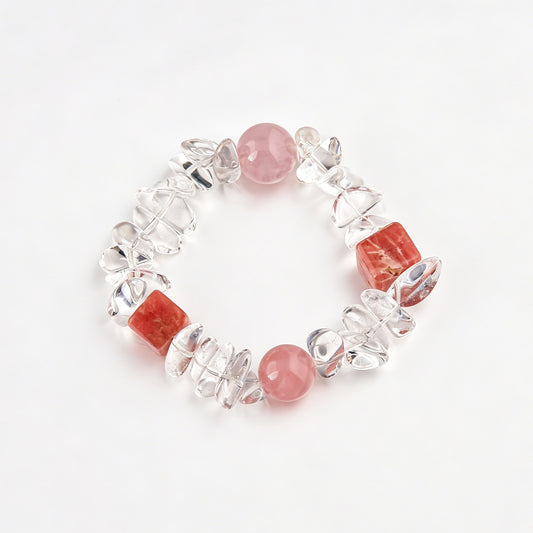 [AA-260003] The Heart Healer: Embrace Your Wounds Love & Relationships  Rhodochrosite & Clear Quartz