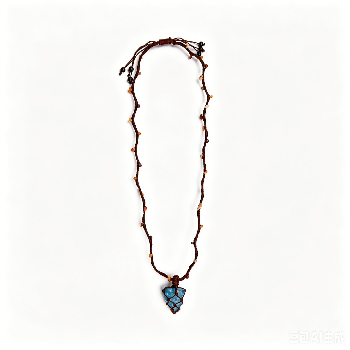 [AB-260046] The Spirit Bough: Arbor Talisman Aquamarine & Obsidian & Yolk Stone