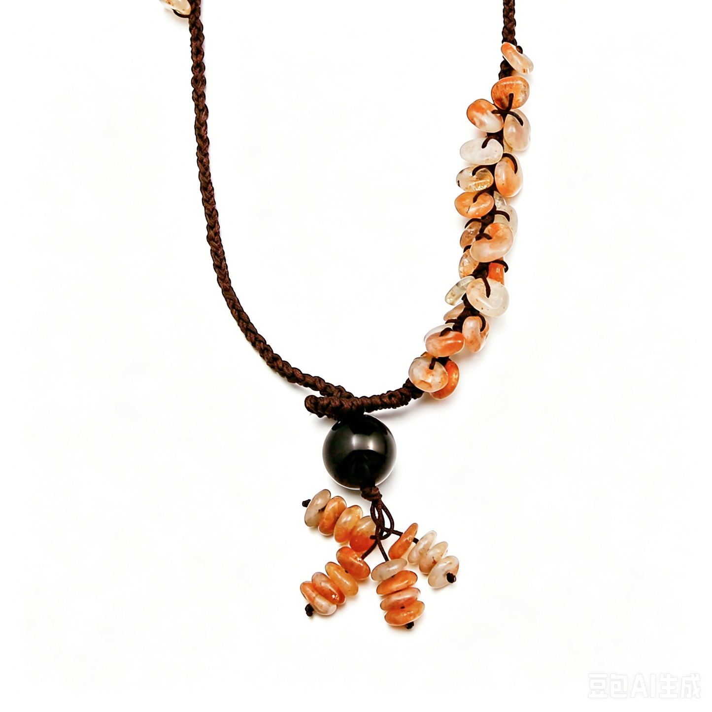 [AB-260042] The Swimming Anchor: Vitality Flow  Strawberry Quartz & Obsidian