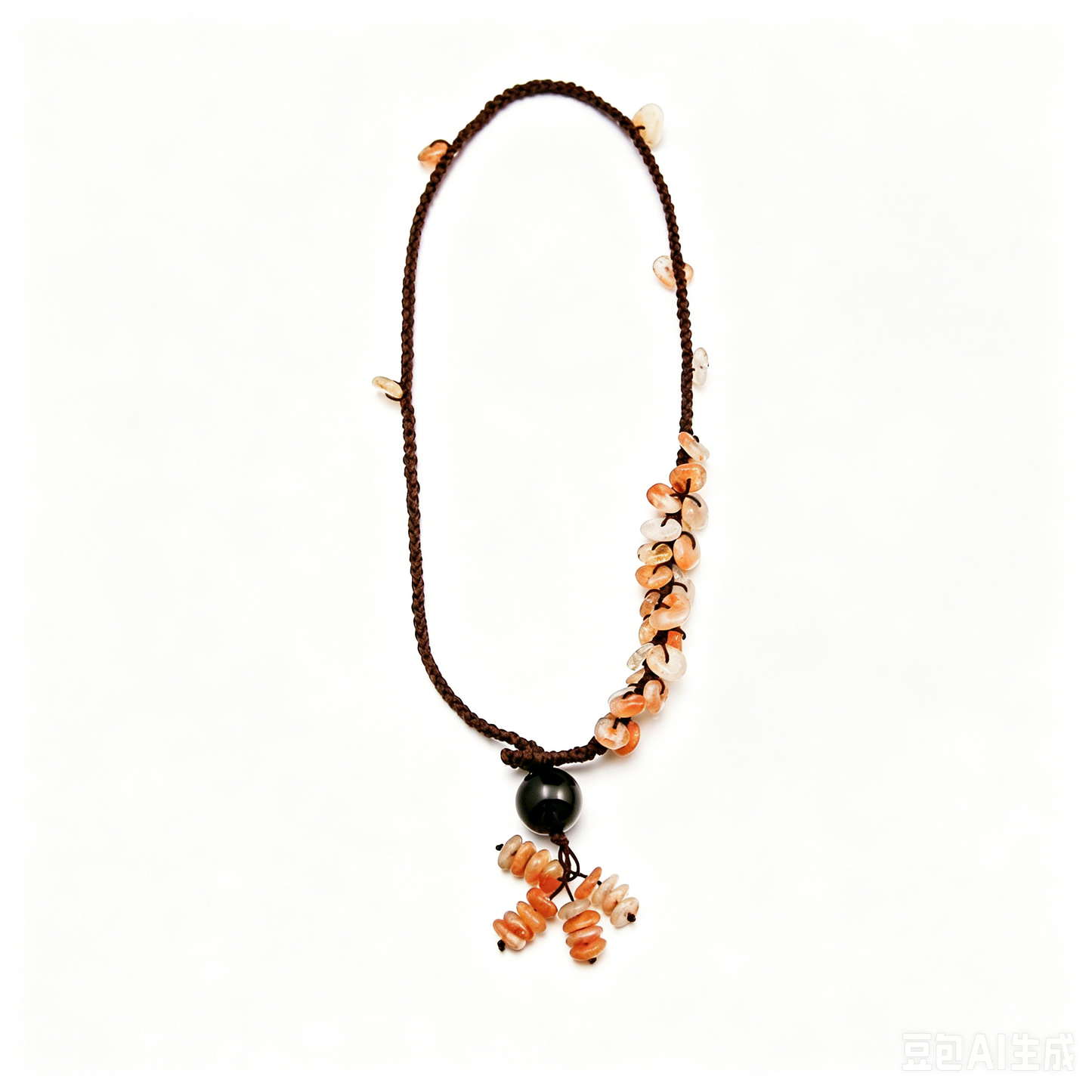 [AB-260042] The Swimming Anchor: Vitality Flow  Strawberry Quartz & Obsidian
