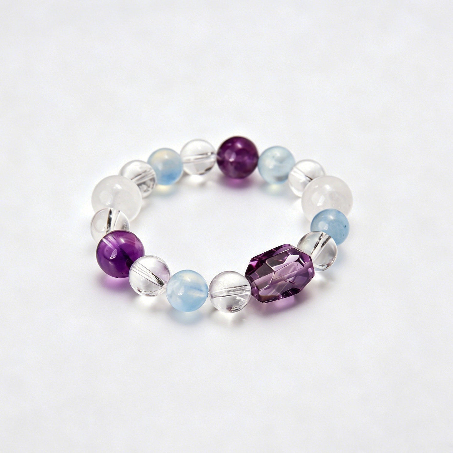 [AA-260026] Mystic Muse: Creativity Flow  Moonstone & Aquamarine & Amethyst & Clear Quartz