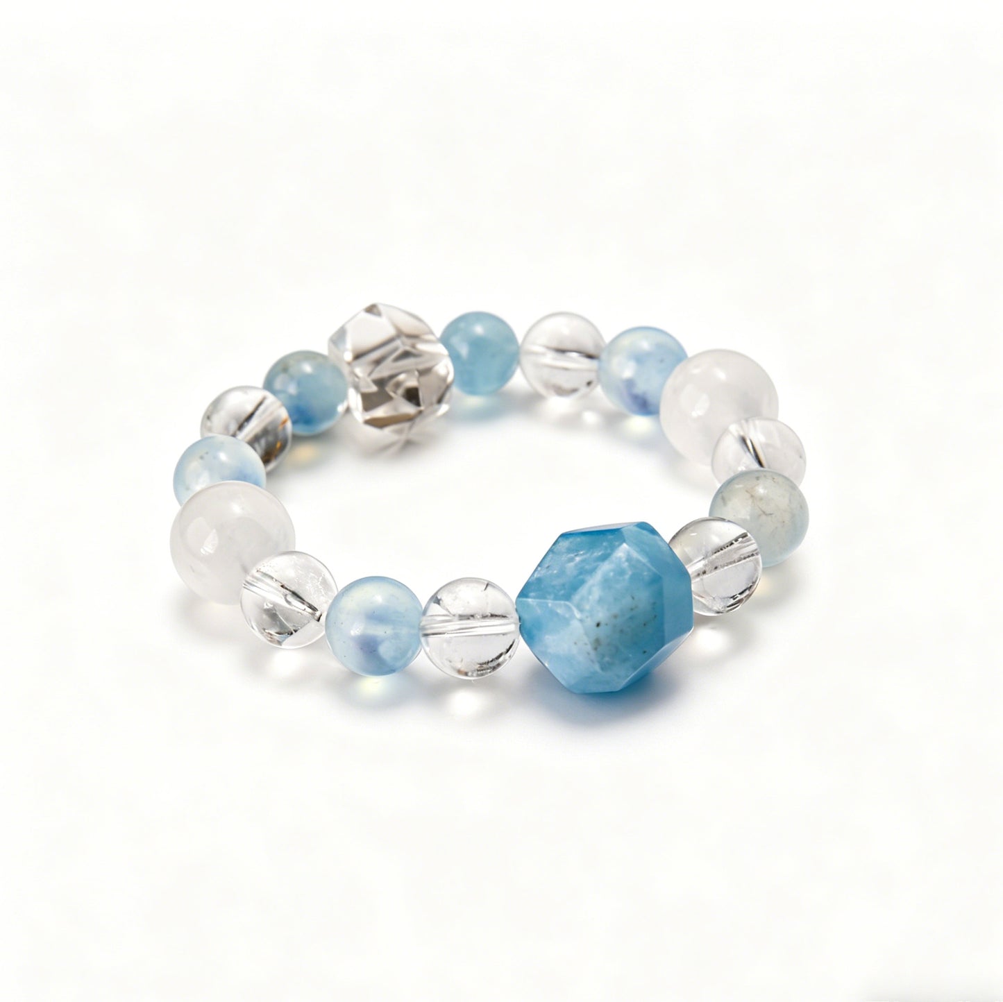 [AA-260023] High Priestess Intuition Communication & Truth  Moonstone & Aquamarine