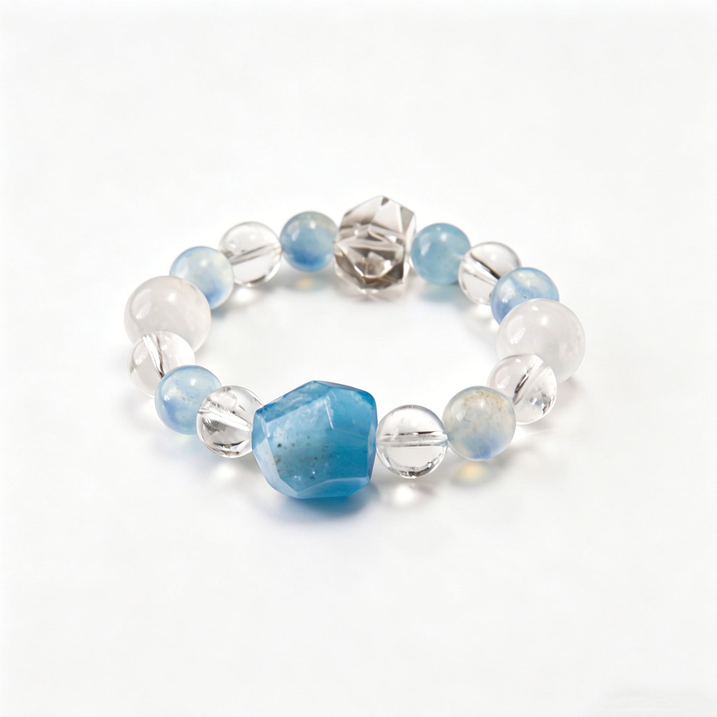 [AA-260023] High Priestess Intuition Communication & Truth  Moonstone & Aquamarine