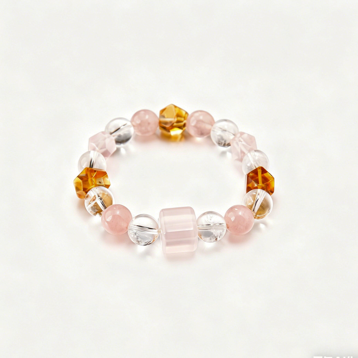 [AA-260005] Venusian Bloom: Love & Joy  Rose Quartz & Clear Quartz & Citrine Love & Relationships