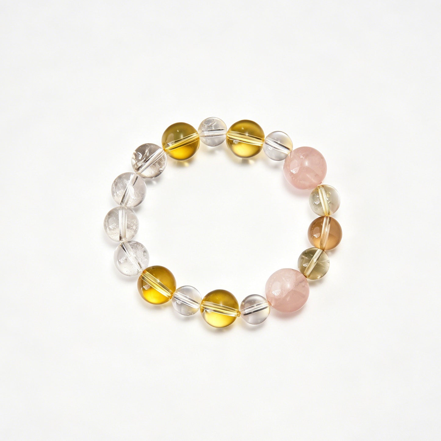 [AA-260008] The Abundance Duo Citrine & Clear Quartz & Rose Quartz Wealth & Career