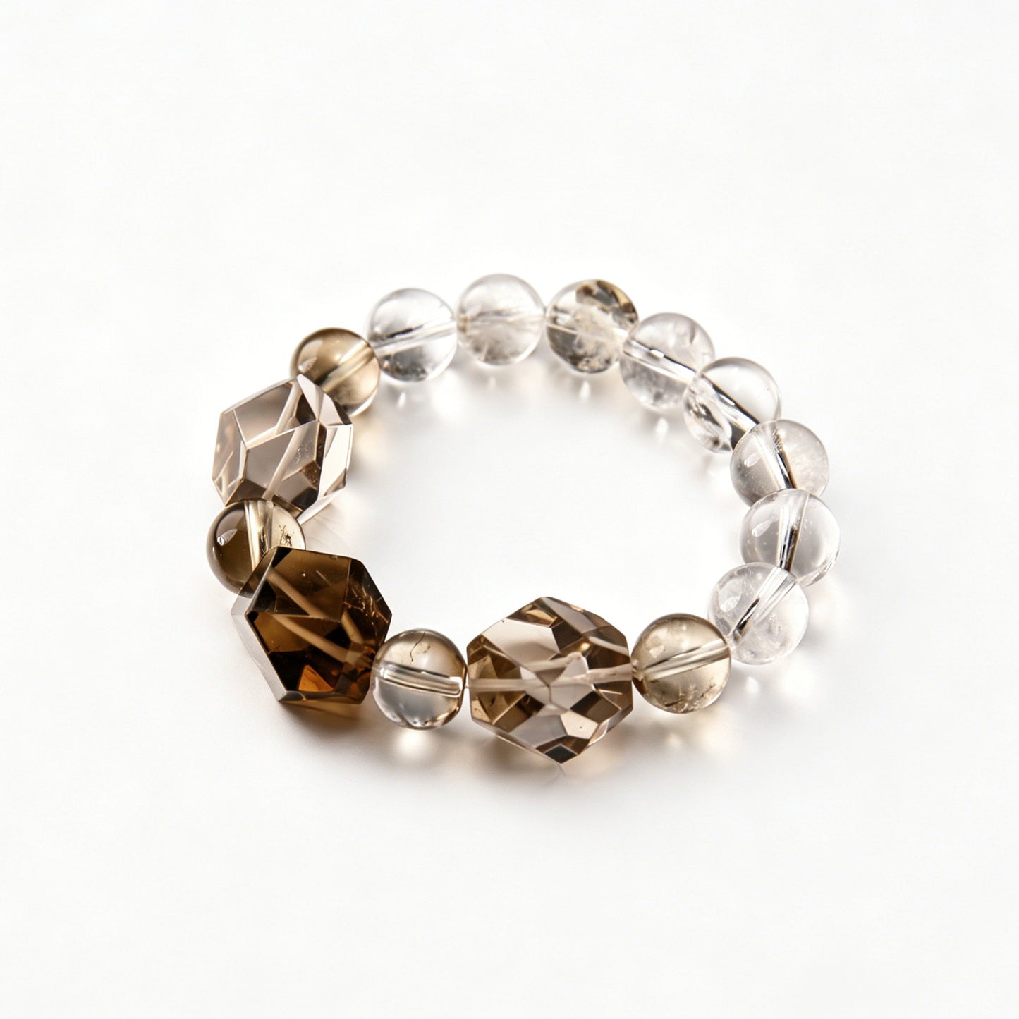 [AA-260031] The Stabilize Smoky Quartz & Clear Quartz Emotional Balance