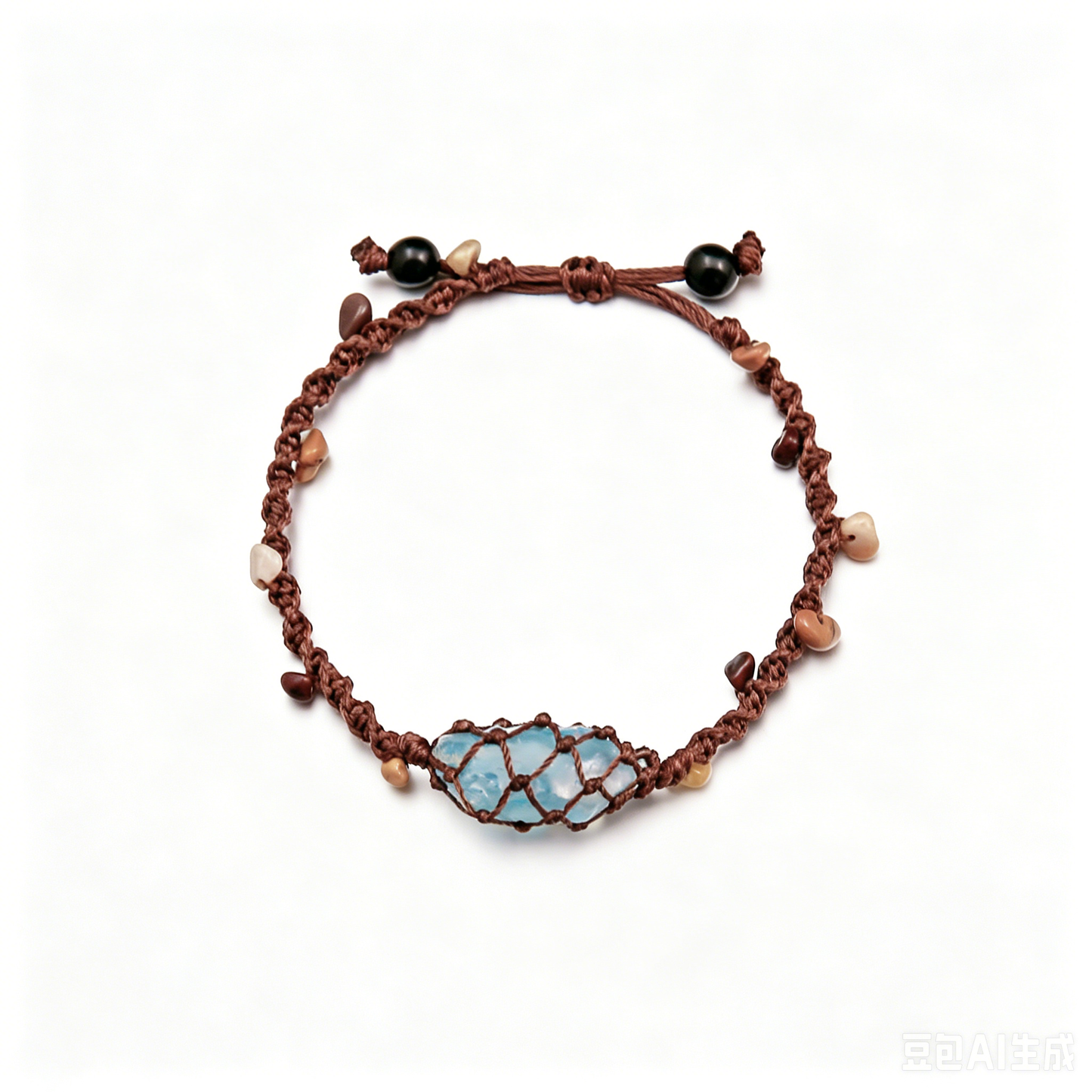 [AA-260041] The Whispering Branch: Forest Voice Aquamarine & Yolk Stone & Obsidian