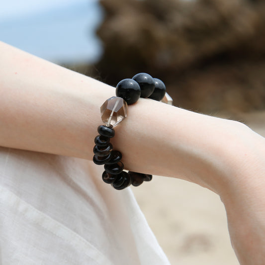 [AA-260013] The Root Shield Smoky Quartz & Obsidian Protection & Shielding