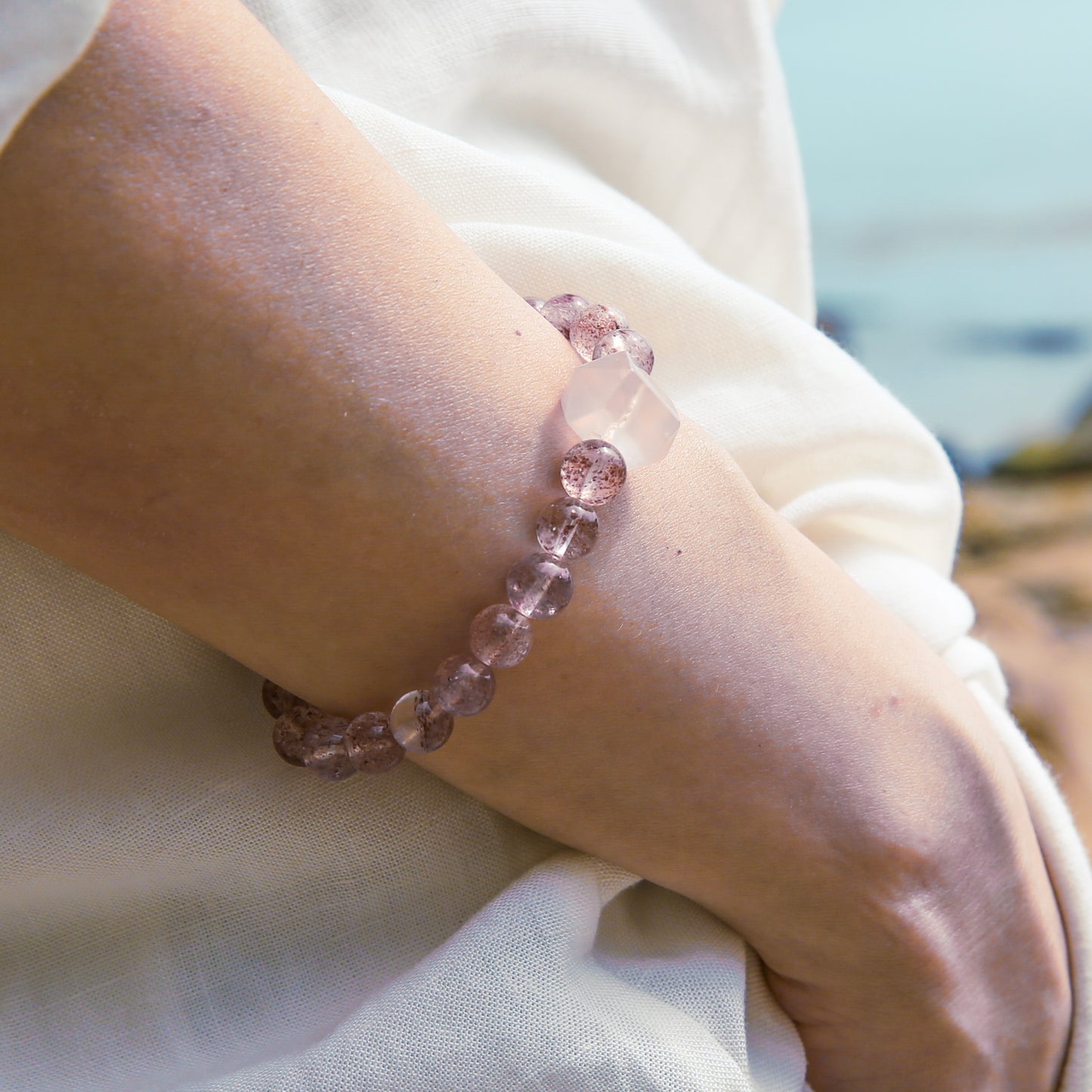 [AA-260001]The Self-Love Attraction Bracelet  Strawberry Quartz  Love & Relationships