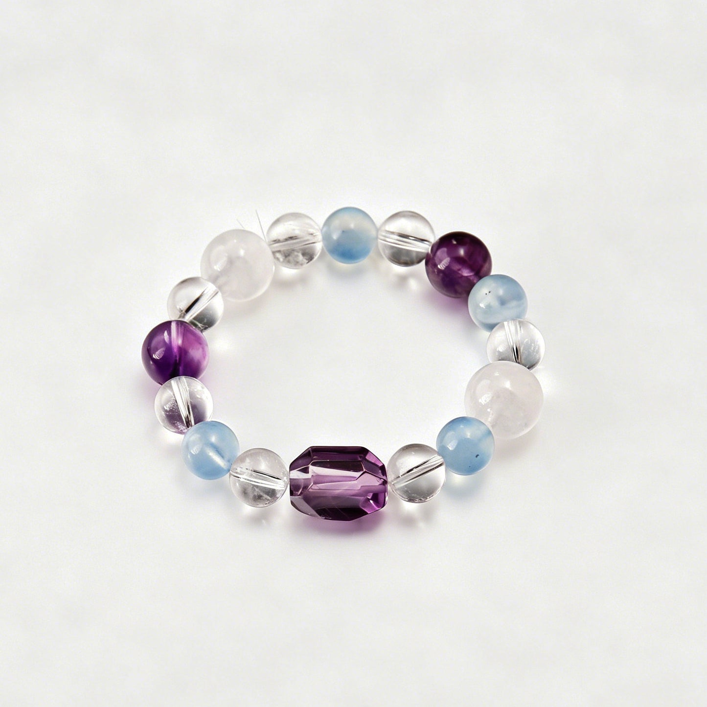[AA-260026] Mystic Muse: Creativity Flow  Moonstone & Aquamarine & Amethyst & Clear Quartz