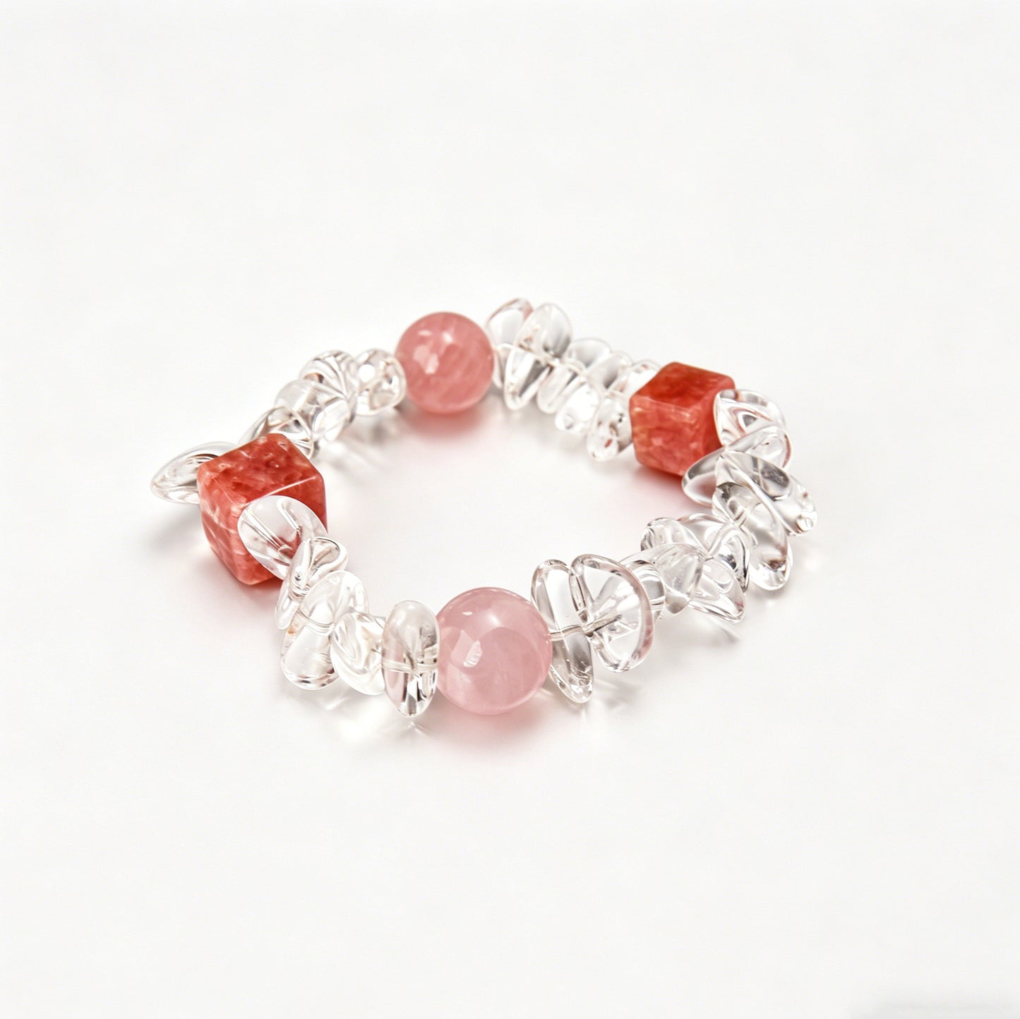 [AA-260003] The Heart Healer: Embrace Your Wounds Love & Relationships  Rhodochrosite & Clear Quartz