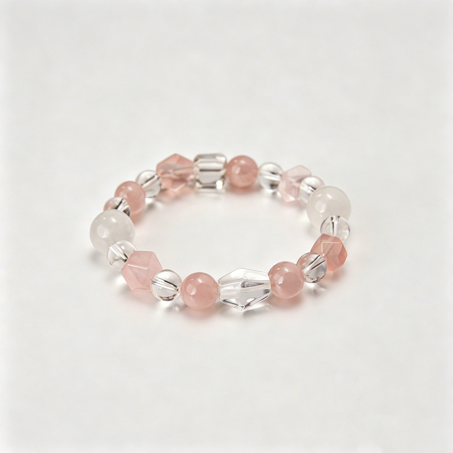 [AA-260006] Nurturing Mother's Energy Clear Quartz & Rose Quartz & Moonstone Love & Relationships