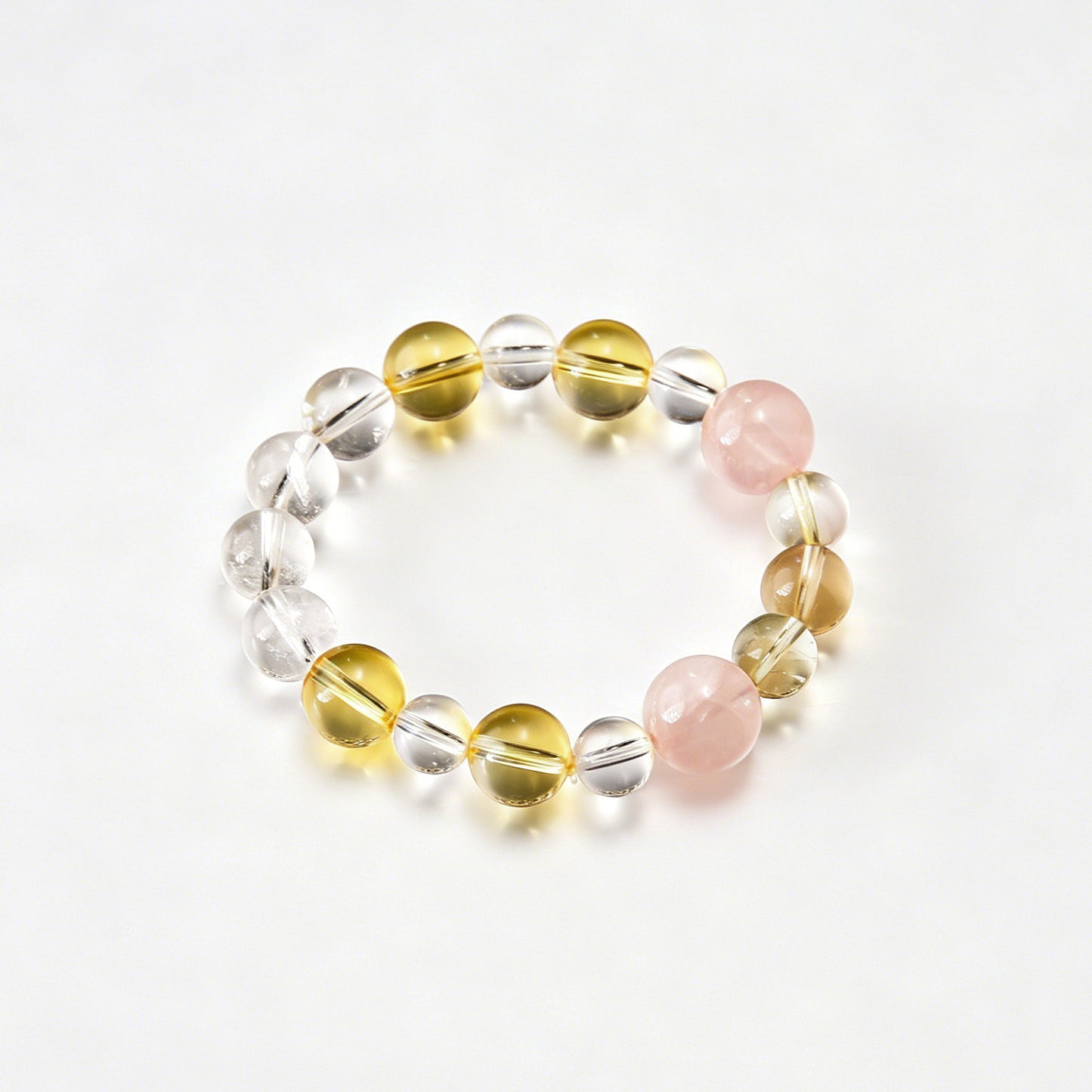 [AA-260008] The Abundance Duo Citrine & Clear Quartz & Rose Quartz Wealth & Career