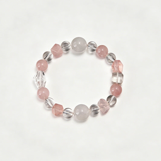 [AA-260006] Nurturing Mother's Energy Clear Quartz & Rose Quartz & Moonstone Love & Relationships