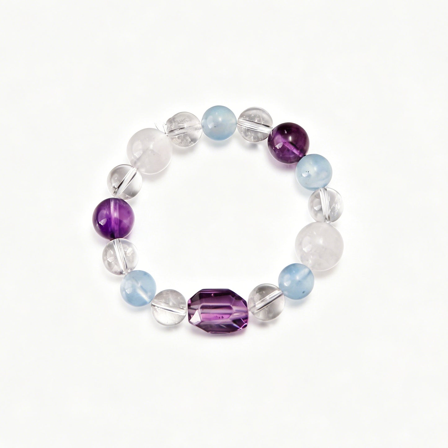 [AA-260026] Mystic Muse: Creativity Flow  Moonstone & Aquamarine & Amethyst & Clear Quartz
