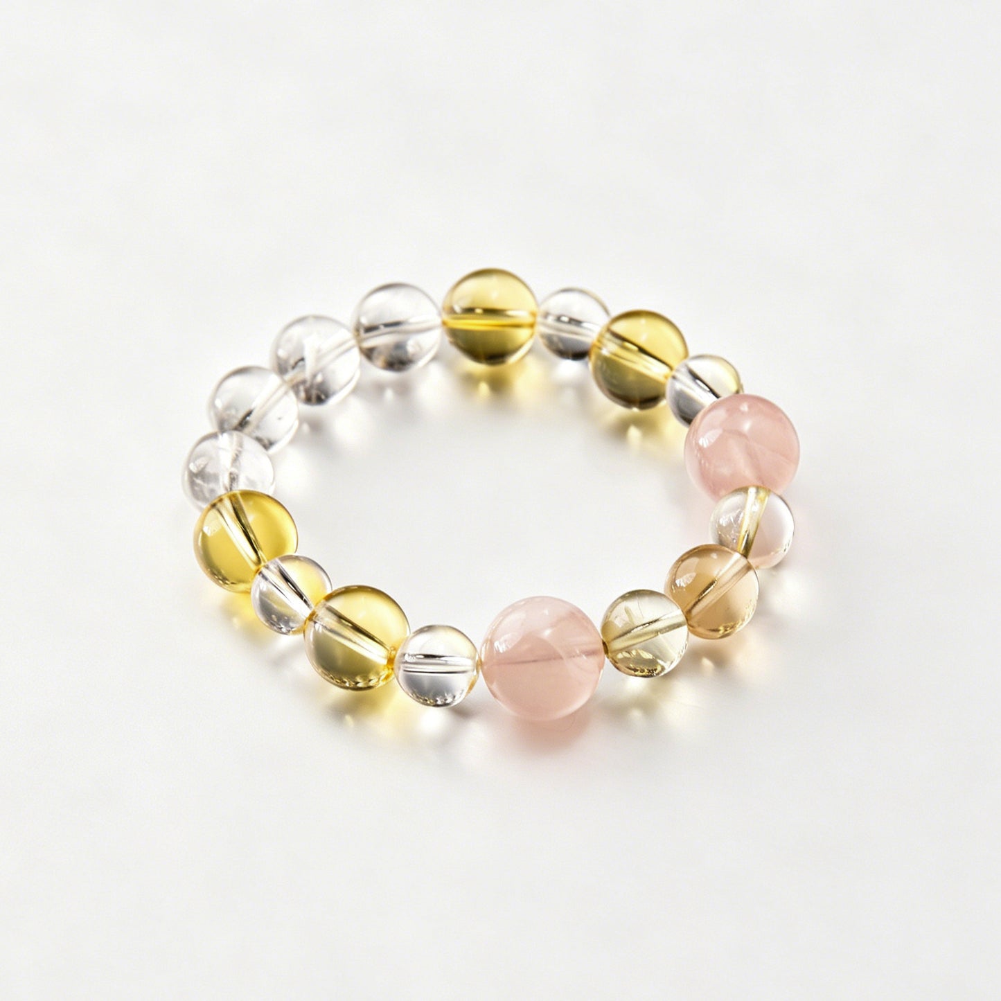 [AA-260008] The Abundance Duo Citrine & Clear Quartz & Rose Quartz Wealth & Career
