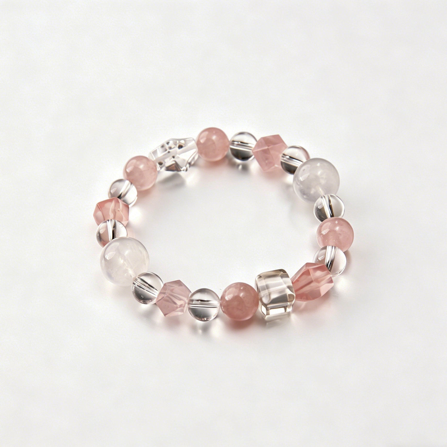 [AA-260006] Nurturing Mother's Energy Clear Quartz & Rose Quartz & Moonstone Love & Relationships