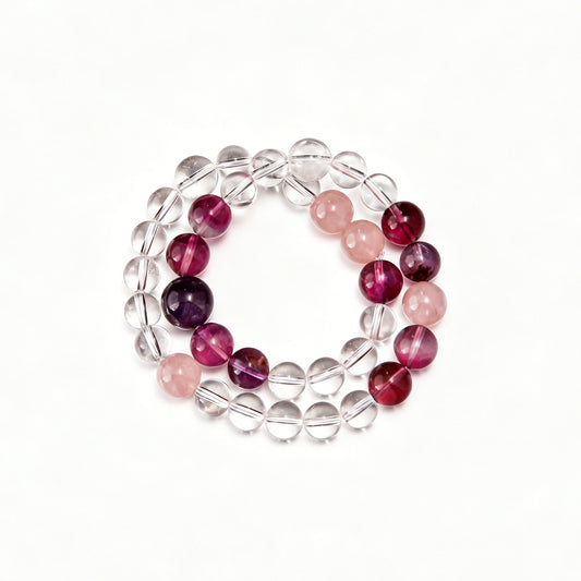 [AA-260033] The Empath’s Companion Amethyst & Rose Quartz & Clear Quartz Emotional Balance