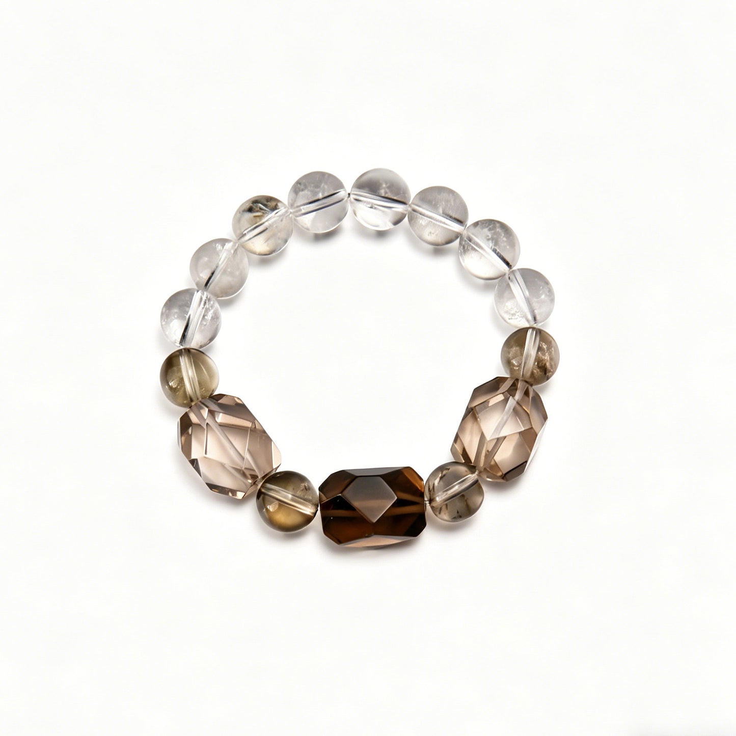[AA-260031] The Stabilize Smoky Quartz & Clear Quartz Emotional Balance