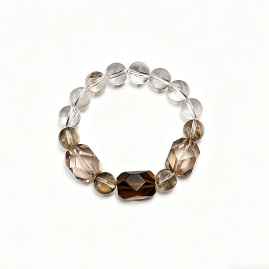 [AA-260031] The Stabilize Smoky Quartz & Clear Quartz Emotional Balance