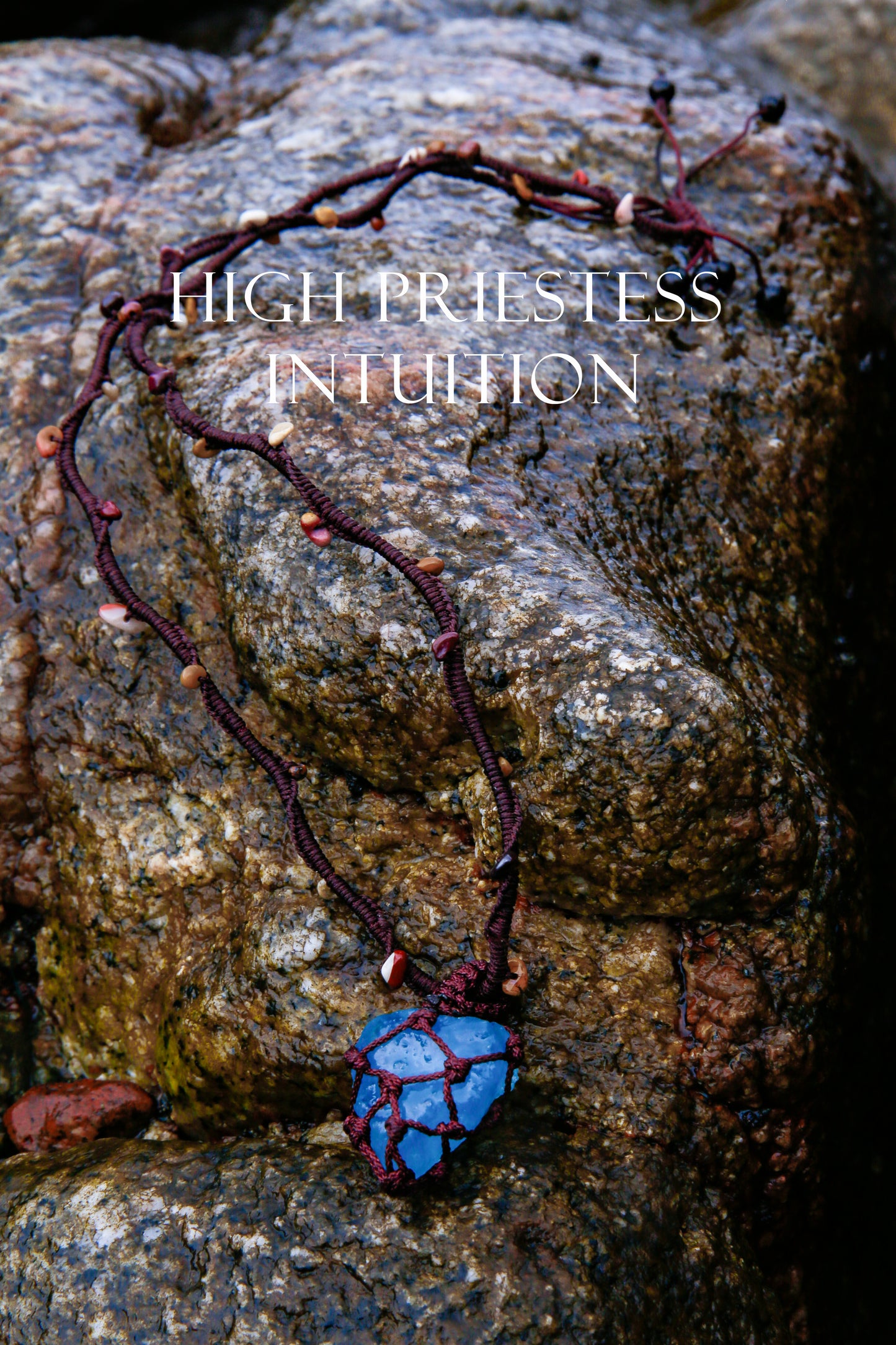 [AB-260046] The Spirit Bough: Arbor Talisman Aquamarine & Obsidian & Yolk Stone
